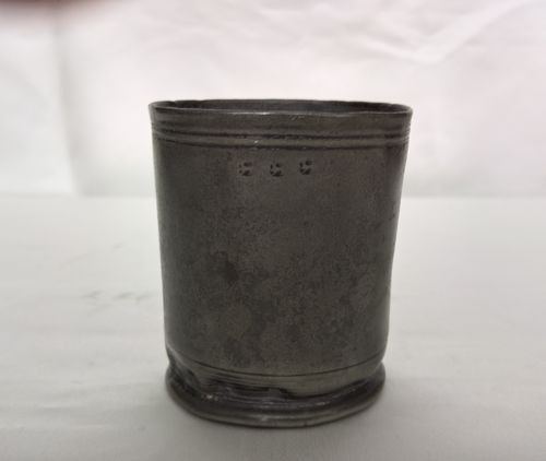 Pewter cup, English, 18th century