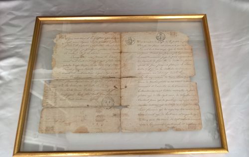 Framed judicial document, France, 1827