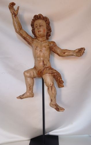 Carved wood putto, Italy, 18th century